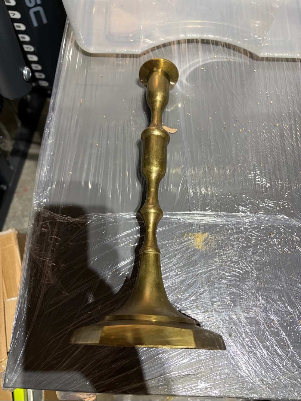 Brass Candlestick Holder - Gold Finish